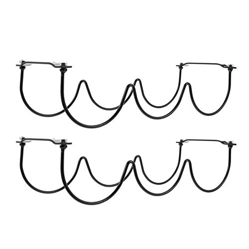 Hemoton Lot de 2 porte-bouteilles en fer forgé pour bouteilles de liqueur et de boissons, décoration de ferme, de cuisine, de bar, de cuisine, noir