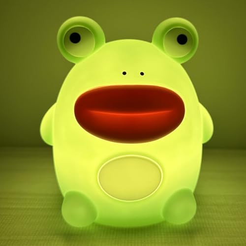 Veilleuse enfant grenouille rouge rechargeable USB-C et lampe tactile en silicone
