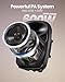 Moukey MPA80 PA System, 8 Inch Active & Passive Powered Rechargeable PA Speakers, 600W Peak Power, with 2 Tripod Stands, Wired Microphone, Remote Control, Support BT/USB/TF/FM/AUX