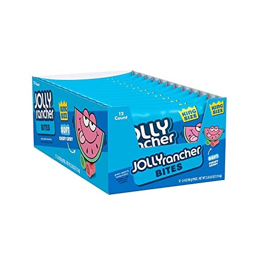 JOLLY RANCHER Bites Green Apple and Watermelon Flavored Chewy Candy, Bulk, 3.4 oz Bag (12 ct.)