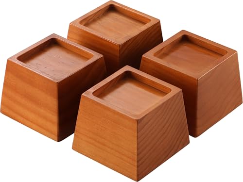 Lufia Wood Bed Risers 3 Inch, Premium Pine Furniture Risers cover