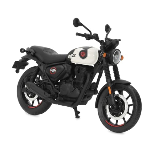 Image of Royal Enfield Hunter 350 Scale Model | 1:12 Diecast Metal & Plastic | Working Suspension&Side Stand | Steerable Handlebars | Free-Rolling Wheels | Authentic Mirrors | Collectors Essential Tokyo Black
