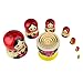 Heka Naturals Semyonov Red Nesting Dolls | All Natural Wooden Matryoshka Doll Set of 7 (7 Inch) - Traditional Babushka Home Decor, Wooden Stacking Dolls, Vintage Handmade Shape