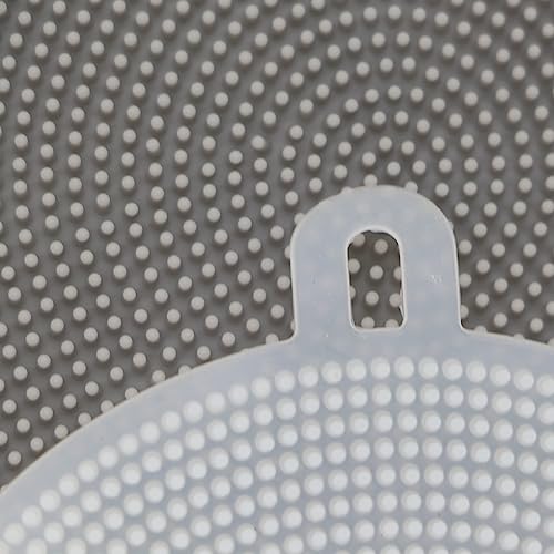 Image of Pokinge 4 Pcs Silicone Dish Scrubber Reusable Round Dishwashing Sponge Non-Scratch Fruit Vegetable Cleaning Brush Heat Insulation Pad for Kitchen(Grey and White)