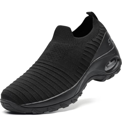 STQ Walking Shoes for Women Non Slip Work Shoes Comfort Slip on Sneakers