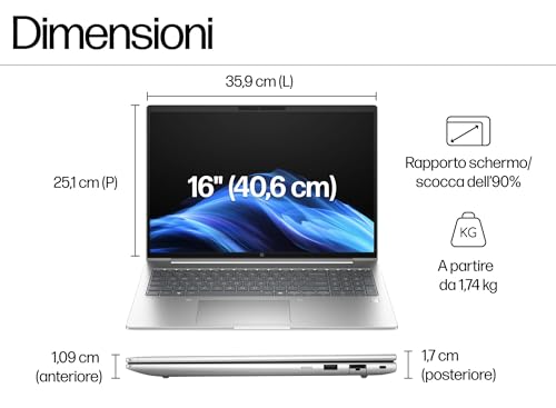 Image of HP ProBook 460 G11 16 inch WUXGA Notebook Intel Core Ultra 7 155U 16GB RAM 512GB SSD Pike Silver Aluminum - 7 Dodeca-core - 1920 x 1200 Display - in-Plane Switching (IPS)