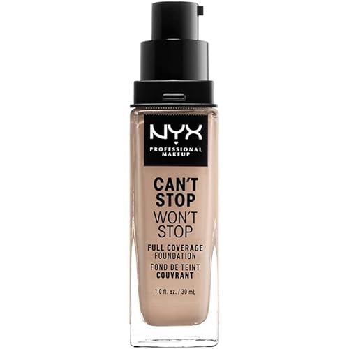 NYX PROFESSIONAL MAKEUP Can't Stop Won't Stop Foundation, 24h Full Coverage Matte Finish - Porcelain