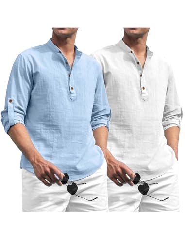 Image of Zombom Men's Kurta || Chinese Collar Long Sleeves || Straight Hip Length Kurtas || Short Kurta for Men || for Festival || Function || Occasion Wear Fancy Kurta for || Best Gifts for Men