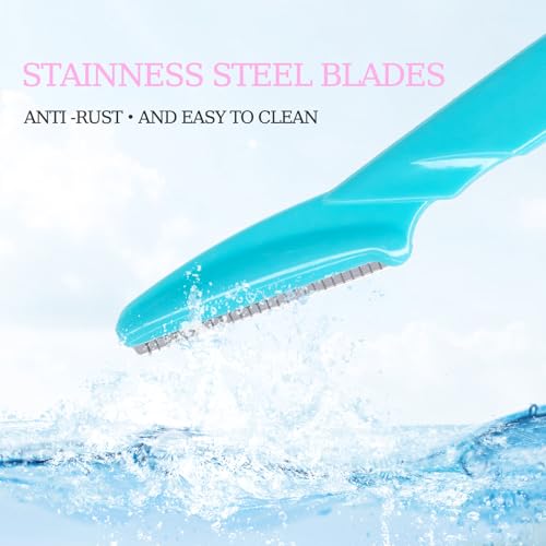 40pcs Eyebrow Razor for Women, Face Shaver Kit Dermaplaning Tool for Peach Fuzz Removal, Stainless Steel Blades with Protective Covers | Eyebrow Trimmer, Facial Hair Removal - Image 5