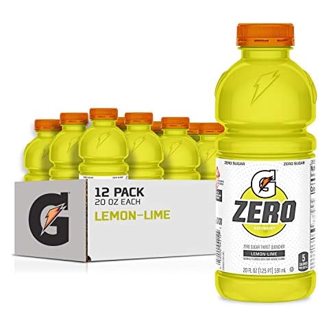 Gatorade Zero Sugar Thirst Quencher, Lemon-Lime, 20 Fl Oz (Pack of 12) Cover
