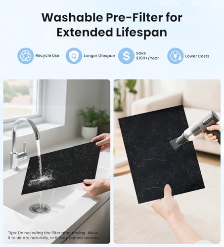 Image of VEWIOR Air Purifiers for Home Large Room Up to 3000Sq.ft, H13 HEPA Air Cleaner with Washable Filter, PM2.5 Display, Sleep Mode, Timer, Aromatherapy, Auto Mode for Smoke, Pet Hair, Wildfire