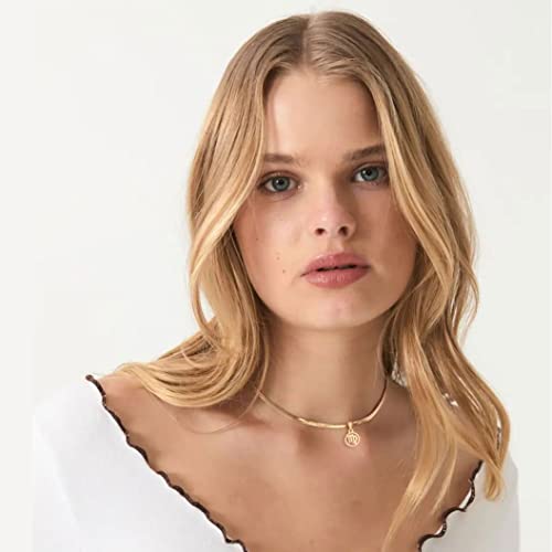 Women's Zodiac Sign Choker Necklace Spiritual Horoscope Jewelry Birthday Gift Gold Plated Stainless Steel Snake Chain2