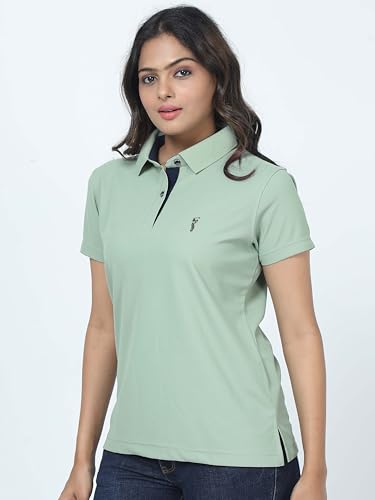 Image of STELLERS Women's Premium Polo T-Shirt, Regular Fit | Odour Resistant | Wrinkle Free | Quick Dry | Stretchable | Lightweight | Breathable | Sustainable | Anti-Static | Feather Touch Feel