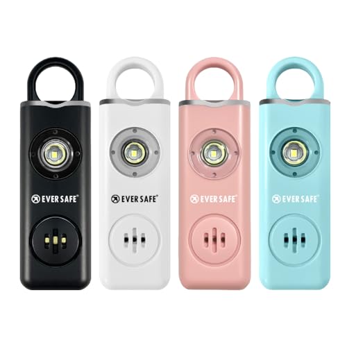 EVERSAFE �h�ƃO�b�Y �h�ƃu�U�[ �X�N�G�A �u���b�N 1�� LED���C�g 130dB �剹�� �h�Ƒ΍� �[�d�� Type-C �J���r�i ����� ���w�� ��g�p ���� ����� �铹 �܂Ƃߔ��� SOS �q�� ARIZA PB04 (1, �u���b�N)