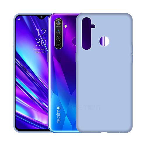 Image of Case Creation Luxurious OG Series for Realme 5 Case Cover,Anti-Dirty Slim Case Frosted Matte Cute Candy TPU Raised Bezel (Splash of Color) Back Cover for Realme5 -Light Purple