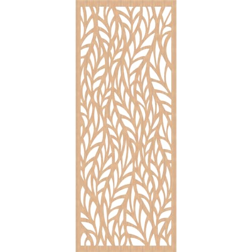Image of Ortonville Decorative Pierced Fretwork Wood Wall Panels, 33 3 /8 inchW x 84 3 /8 inchH x 1 /4 inchT, Hickory