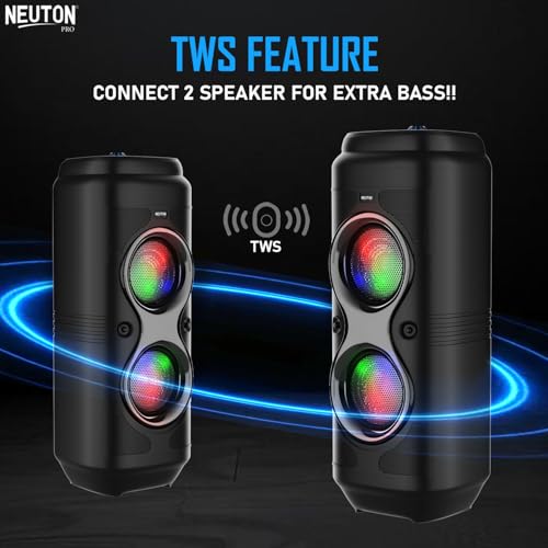 Image of Vibe Trolley Bluetooth Speaker with Wireless Mic | 1800mAh Battery | RGB Lights | Powerful Bass | Portable Party Speaker