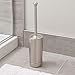 iDesign York Metal Toilet Bowl Brush and Holder for Bathroom Cleaning and Storage, 4.25