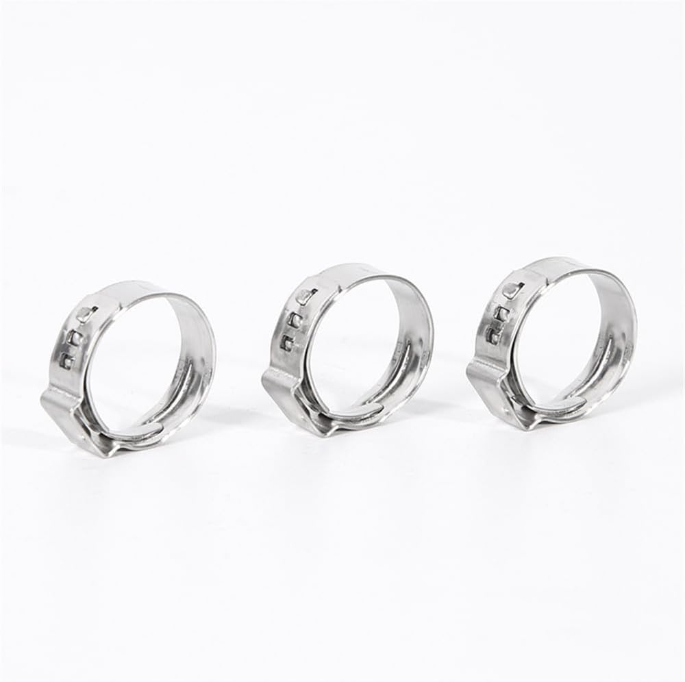 metal clamps,Pipe Clamp, Hose ClampsHose Clamps Single Ear Stepless 5.8-60.0mm 304 Stainless Steel Hose Clamps Cinch Clamp Rings For Sealing Kinds Of Hose,14.5,17mm 10pcs