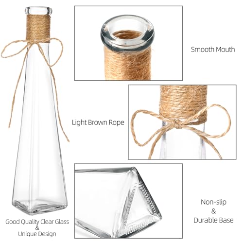 Nilos-10pcs-Small-Flower-Vases-for-Centerpieces-Clear-Glass-Vases-with-Rope-Design-for-Flowers-Vintage-Farmhouse-Style-Mini-Bud-Vases-in-Bulk-for-Home-Table-Decor-Wedding-Decorations
