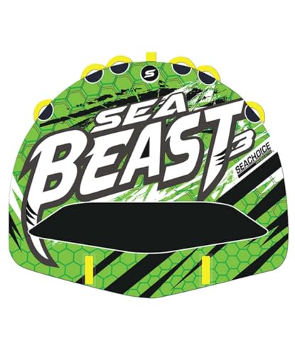 Seachoice Sea Beast 3 Deck Tube, Reinforced Towing System, For 1 to 3 Riders Up to 510 Lbs., 75 In. X 62 In.