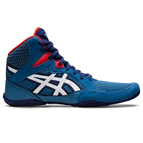 ASICS Kid's Snapdown 3 Grade School Wrestling Shoes, 5, Azure/White