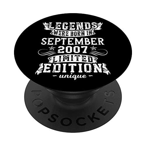 Cumpleaños Septiembre 2007 Edición Limitada Regalo Vintage PopSockets PopGrip Intercambiable