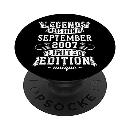Cumpleaños Septiembre 2007 Edición Limitada Regalo Vintage PopSockets PopGrip Intercambiable