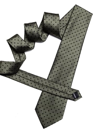 Image of Barry.Wang Ties for Men Silk Tie Sets Polka Dot Woven Necktie Pocket Square Cufflinks Business Wedding