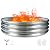 5FT Diameter Camp Fire Ring Pit, Large Round Galvanized Steel Fire Pit, Heavy Duty Steel Fire Pit Silver for Backyard, Camping, Bonfire (5x5x1FT)