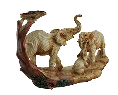 Estatua Decorativa Familia Elefante 12 in Resina miniatura 2