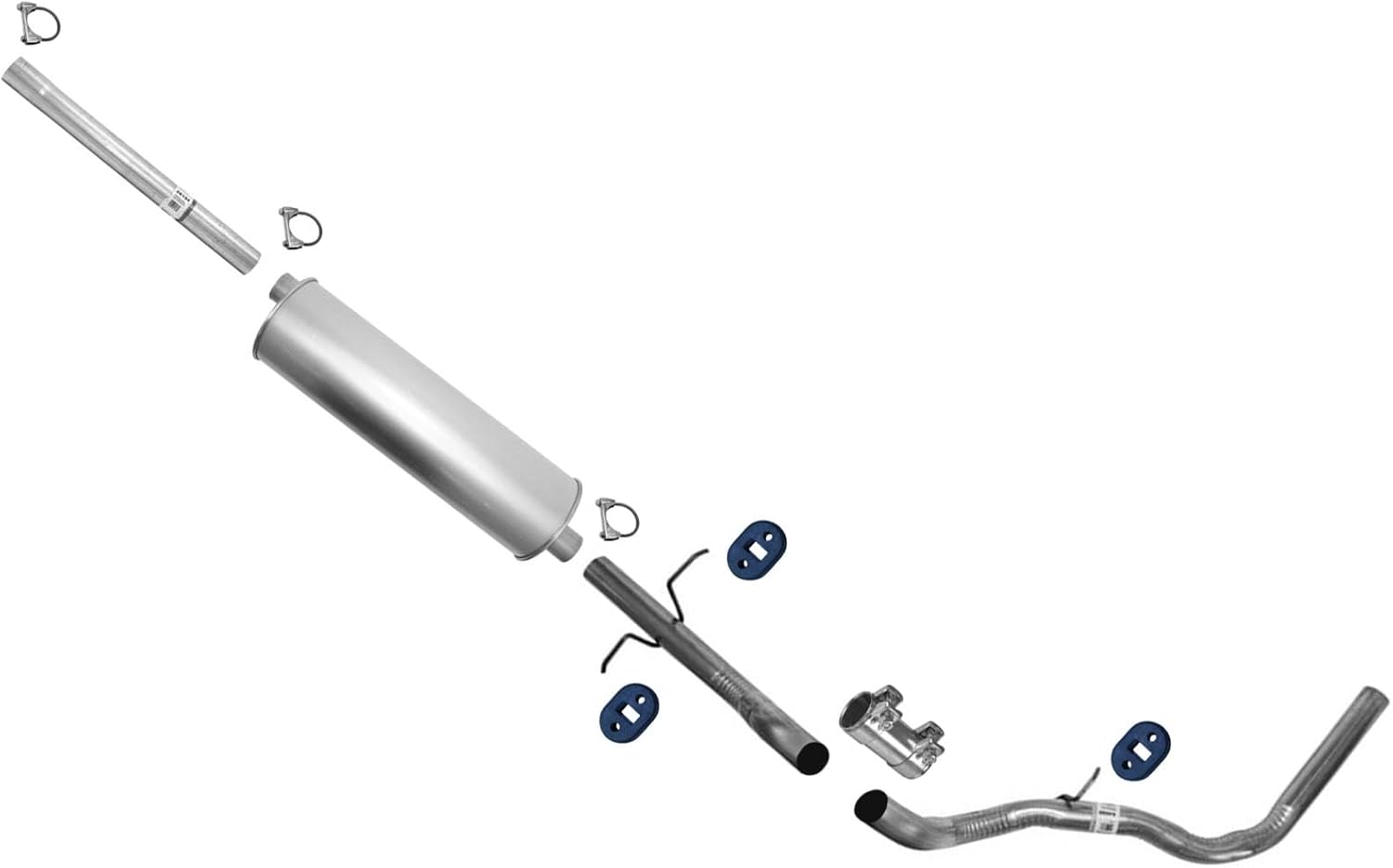 Muffler Tail Pipe Exhaust System Replacement Parts For Ford F-150 1987 1988 1989 1990 1991 1992 1993 1994 1995 4.9 5.0L 133 138" Wheelbase