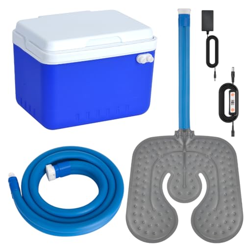 Egfvcbo Ice Machine for Knee After Surgery for Post-Surgery Care, Cold Therapy Machine System for Knee and Joint Compression Pad, Strong Joint Compression Pad, Lightweight (6-Quart Cooler)