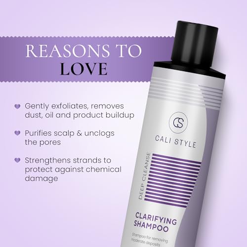 Cali Style Clarifying Shampoo | Deep Cleansing for All Hair Types | Removes Buildup, Dirt & Grease | Unclogs Pores | Paraben & Sulfate-Free | Improves Scalp Health (16.9 Fl. Oz)