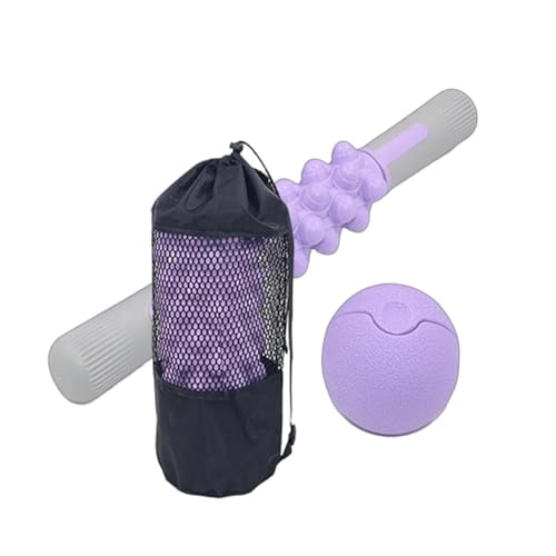 Rodillo de masaje, antideslizante y recuperación muscular con pelota, rodillo de entrenamiento para los músculos, para el hogar, el gimnasio, los viajes, el yoga, el pilates, el entrenamiento de