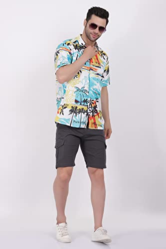 Image of Men's Cargo Shorts (Grey, Black, White, Olive Green, Navy Blue, Khaki, Cream)