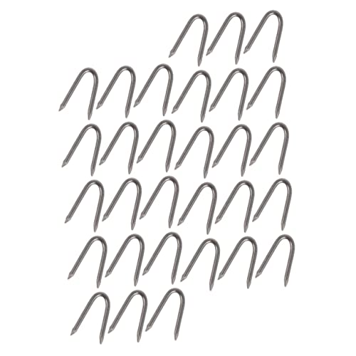 BESPORTBLE 140stücke Nägel U-förmig Für Gartenzäune Befestigungsnägel Metall Zaunzubehör Outdoor Pfahlnägel Zur Zaunbefestigung U-pfähle Für Außenzäune