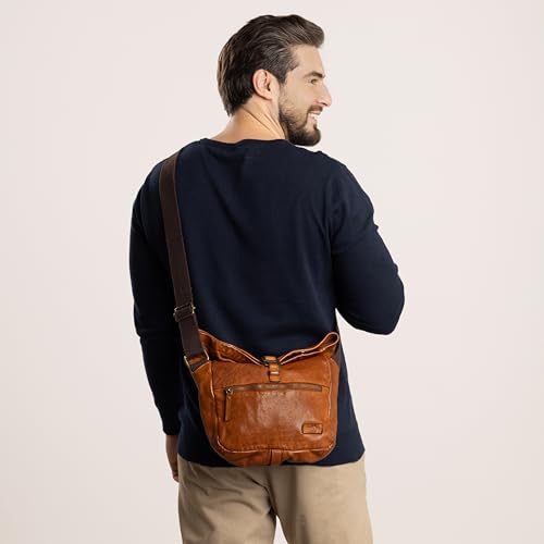 Sac à épaule en cuir Gusti Auna, l'élégance du marron