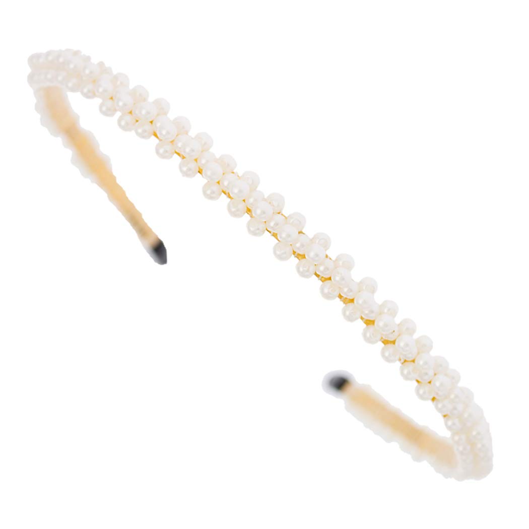 Women's Chic Simulated Pearl Headband (Triple Row Pearl)