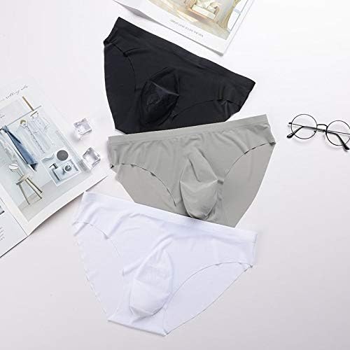 Men Seamless Underwear Ice Silk sexy see-through briefs Underwear Shorts Ultra-thin Mini Bikini - Image 4