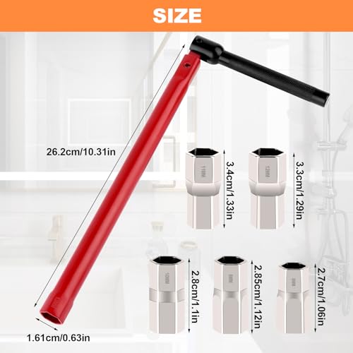 MXTIMWAN Standhahnschlüssel, Standhahnmutterschlüssel, Wasserhahn Montagewerkzeug 8-12mm, Schlüssel für Spültischarmatur für Waschbeckenarmatur Sanitärinstallationen