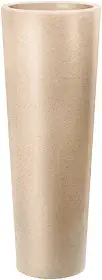 Vaso Redondo Coluna 70cm Areia Decoração Vaso Grande de Polietileno de Chão P/Casa Sala Jardim e Consultório Minimalista Elegante