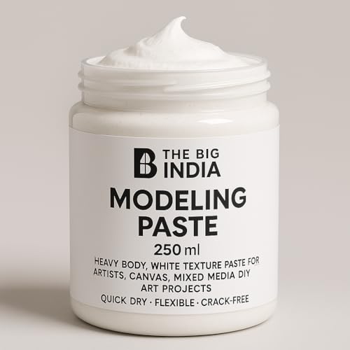 Image of Modeling Paste 250ml - Heavy Body, White Texture Paste for Artists, Canvas, Mixed Media & DIY Art Projects - Quick Dry, Flexible & Crack-Free