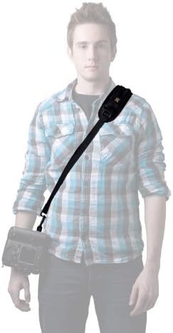 Black Rapid Straps RS4 Black Fabric, Lightweight and Low Profile, with ConnectR-2 and FastenR-2