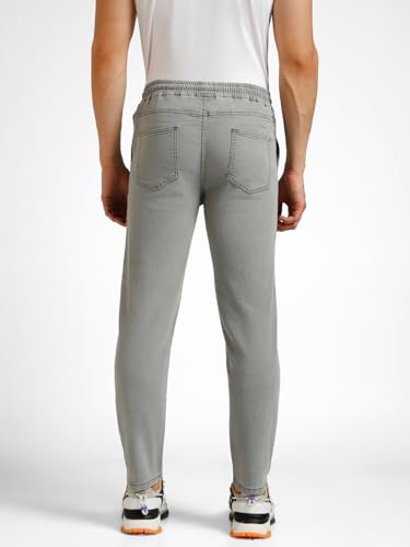 Image of Urbano Fashion Men's Regular Fit Mid Rise Washed Jogger Jeans Stretchable