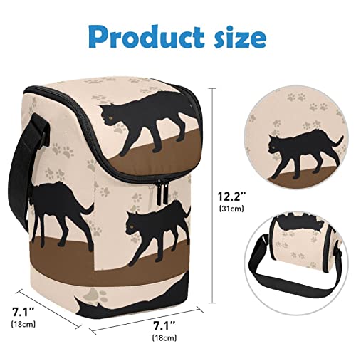 Bolsa de almuerzo pequeña Cat Paw 9 lonchera ligera portátil porta alimentos reutilizable 4
