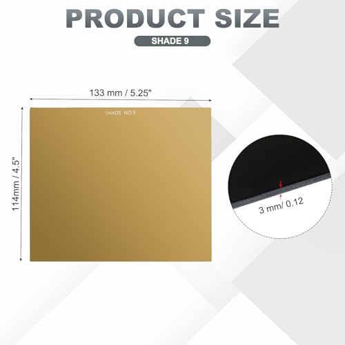 Lente de Vidrio Dorado para Careta de Soldar 4.5x5.25 pulg. miniatura 2