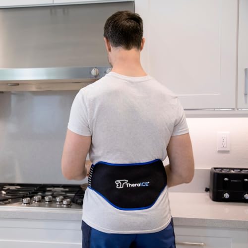 Image of TheraICE Ice Pack Back Brace for Lower Back Pain, Hot or Cold Therapy Back Pain Relief Products for Lower Lumbar, Sciatic Nerve, Herniated Disc (1 Pack)