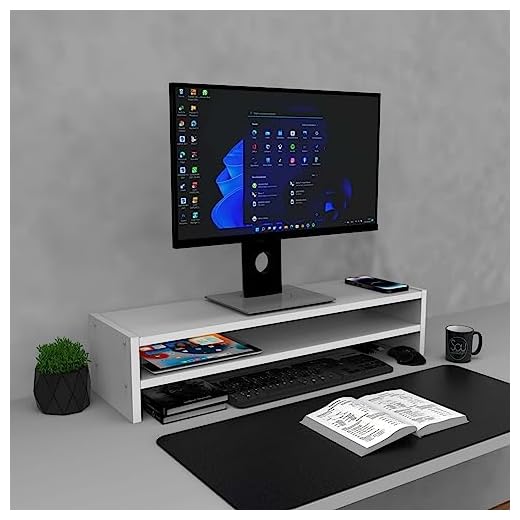 Suporte Base Monitor Setup Gamer Base Elevada Ergonomia (Branco)