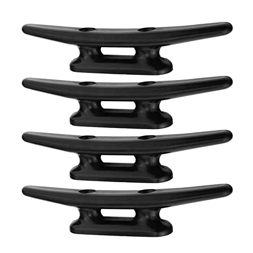 Rolasm Boat Black Cleat Nylon Cleat Kayak Cleat Boat Dock Cleat 4" 5" 6“ 8"(4 Pack) (4 Inch-4Pcs) #TOP2